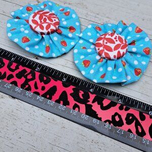Fabric Flower Hair Clips
